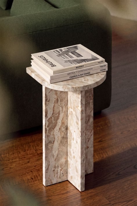Mesa auxiliar en piedra natural Corwel