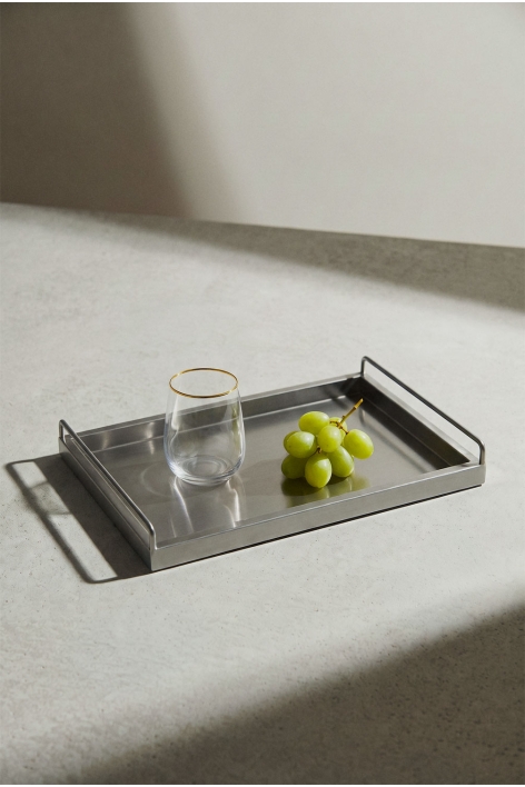 Bandeja decorativa en acero inoxidable Wimeli