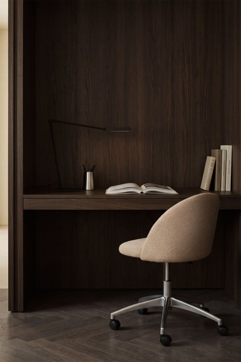 Silla de escritorio con ruedas tapizada Kana