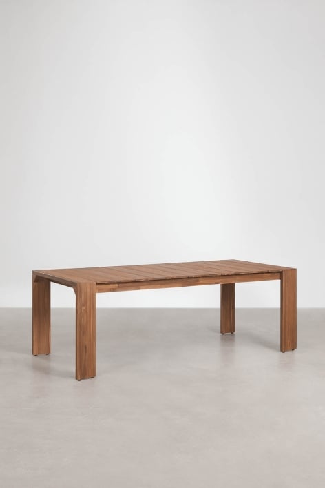 Mesa de jardín rectangular 220x100 cm en madera de acacia Mirelen