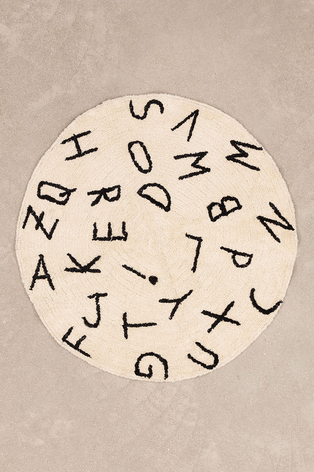 Alfombra Redonda en Algodón (Ø104 cm) Letters Kids - SKLUM