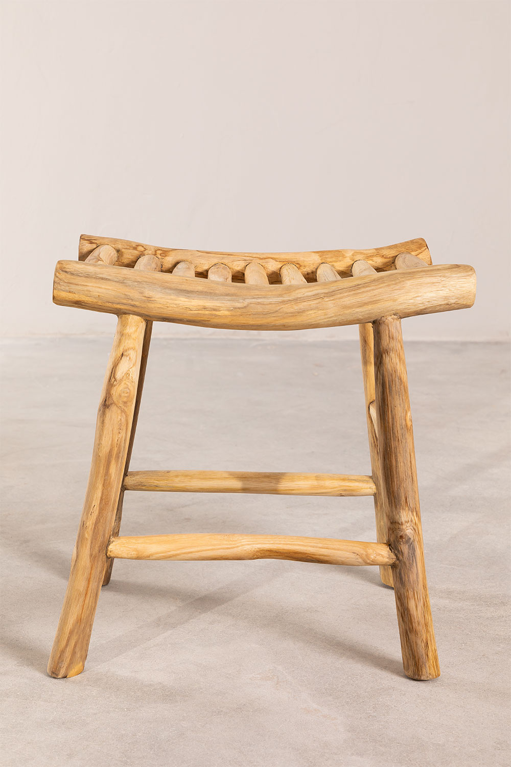 Taburete Bajo de Jardín en Madera de Teca Narel SKLUM