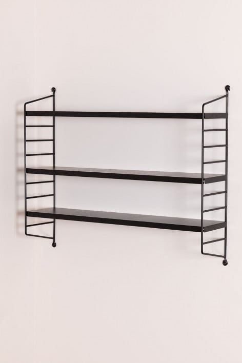 Estantería modular de pared ↔︎60 cm en acero Emine - Negro