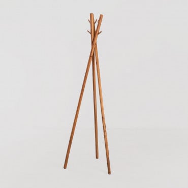 Perchero De Pie En Madera Reciclada Varah Madera Reciclada - Sklum