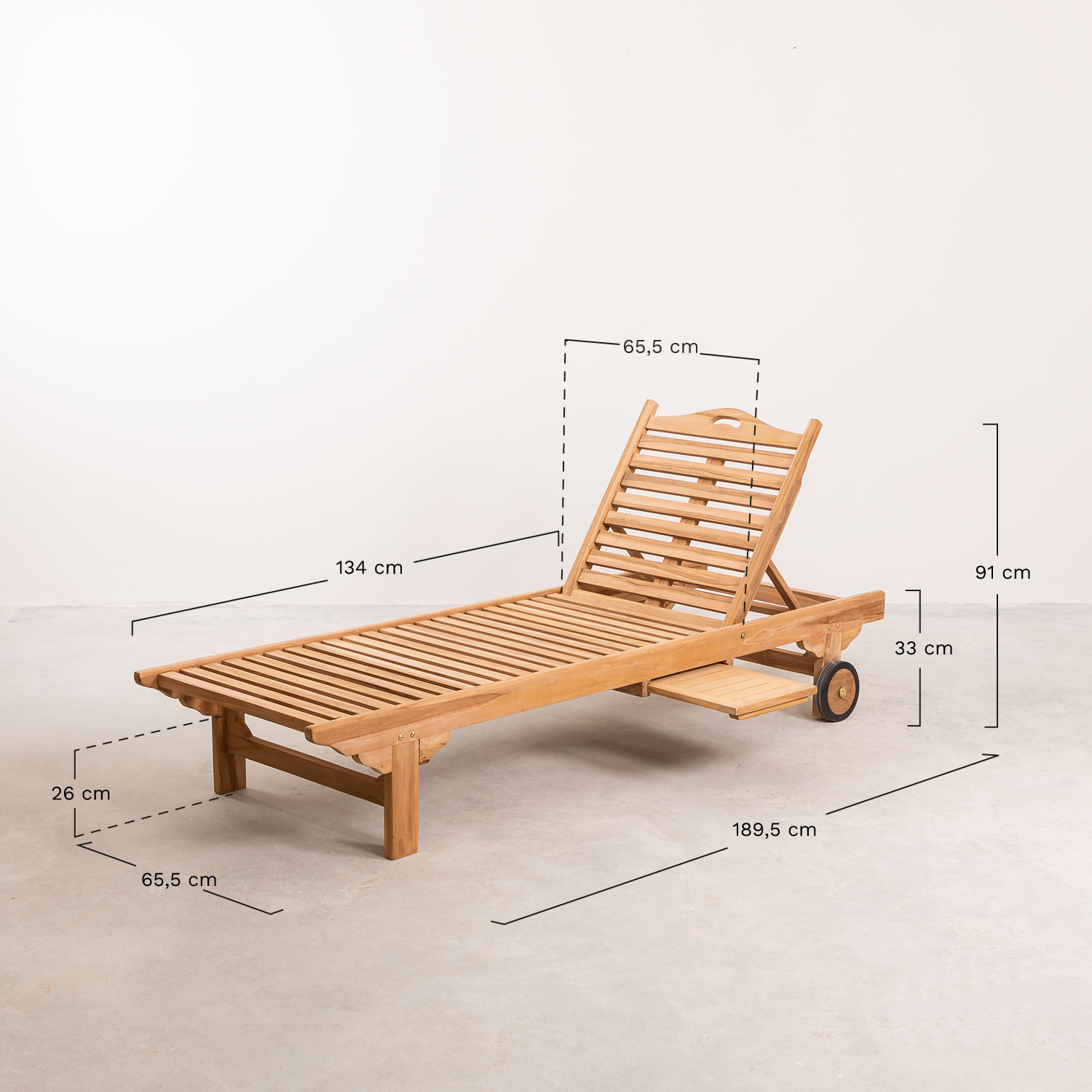 Tumbona en Madera de Teca Pira - SKLUM