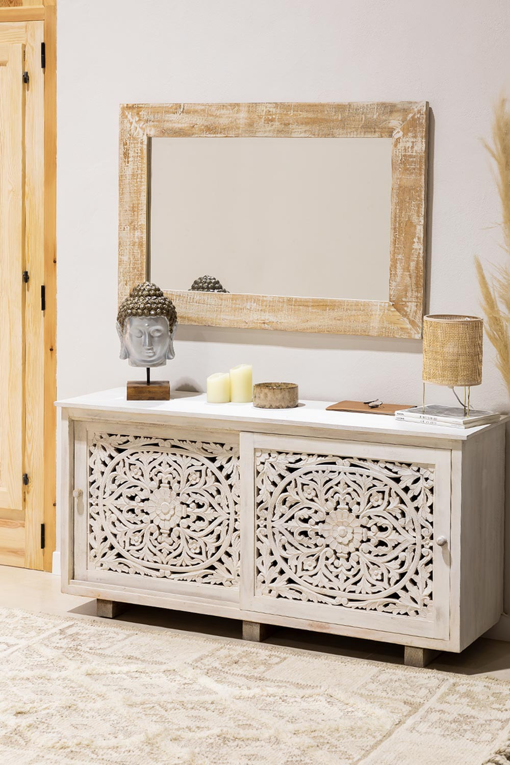 Espejo de Pared Rectangular en Madera (120x80 cm) Vuipo - SKLUM