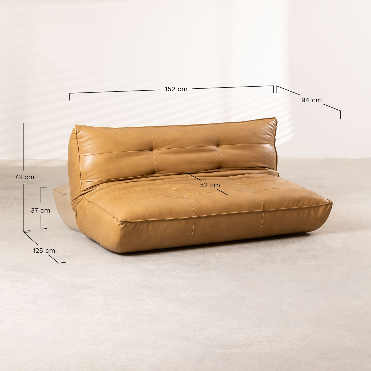 Sofá Cama de 2 Plazas en Polipiel Mati SKLUM