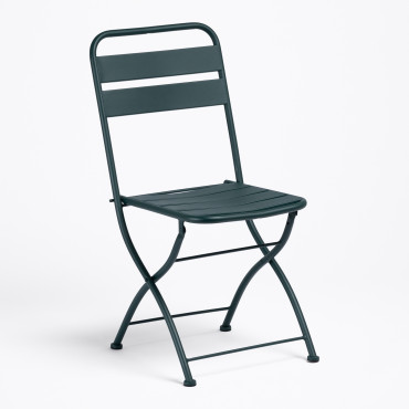 Silla De Jardín Plegable En Acero Janti Verde Jungla - Sklum