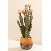 Cactus Artificial con Flores Opuntia, imagen miniatura 2
