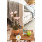 Cactus Artificial con Flores Opuntia, imagen miniatura 1