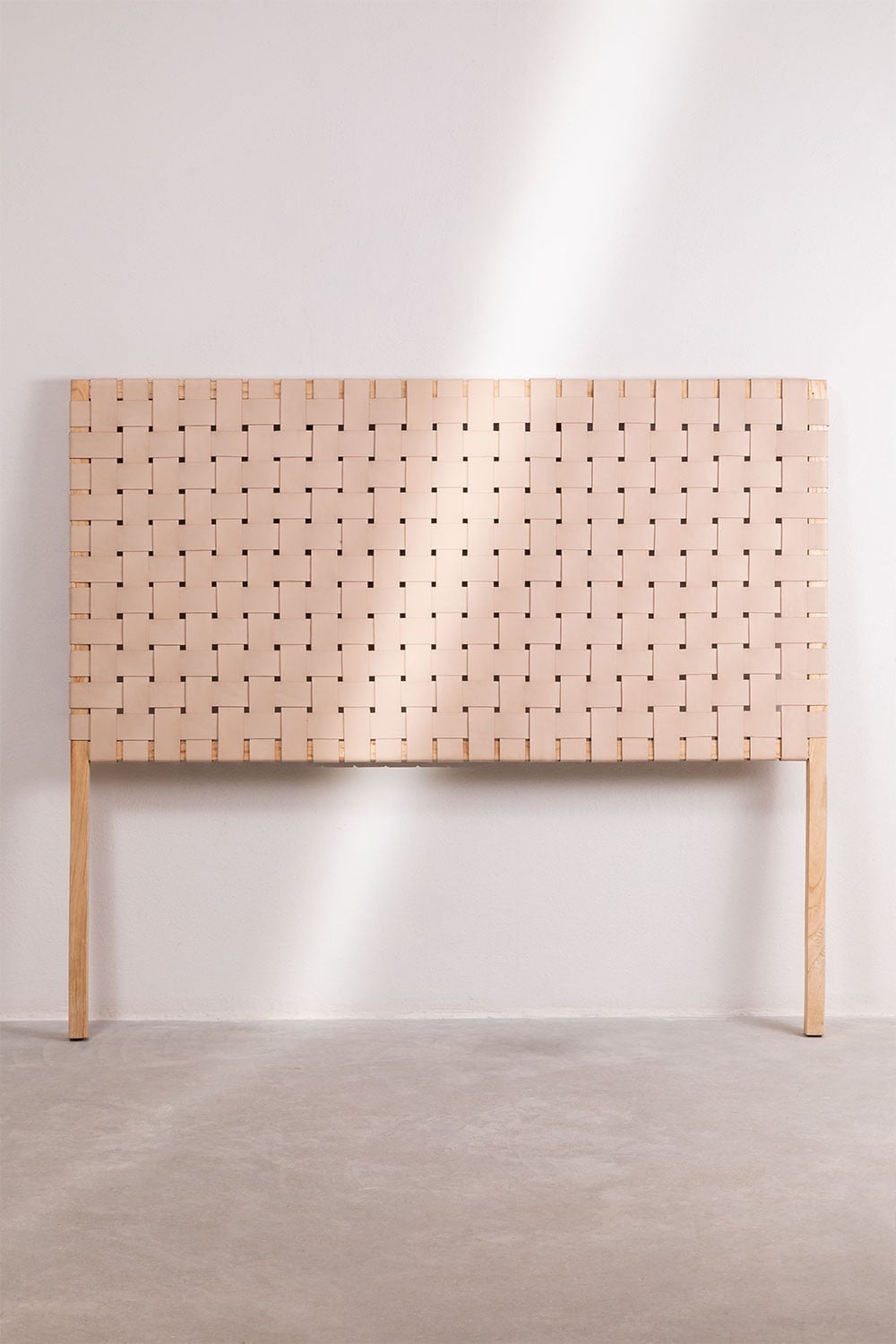 Cabecero para Cama de 150 cm en Madera y Piel Zaid - SKLUM