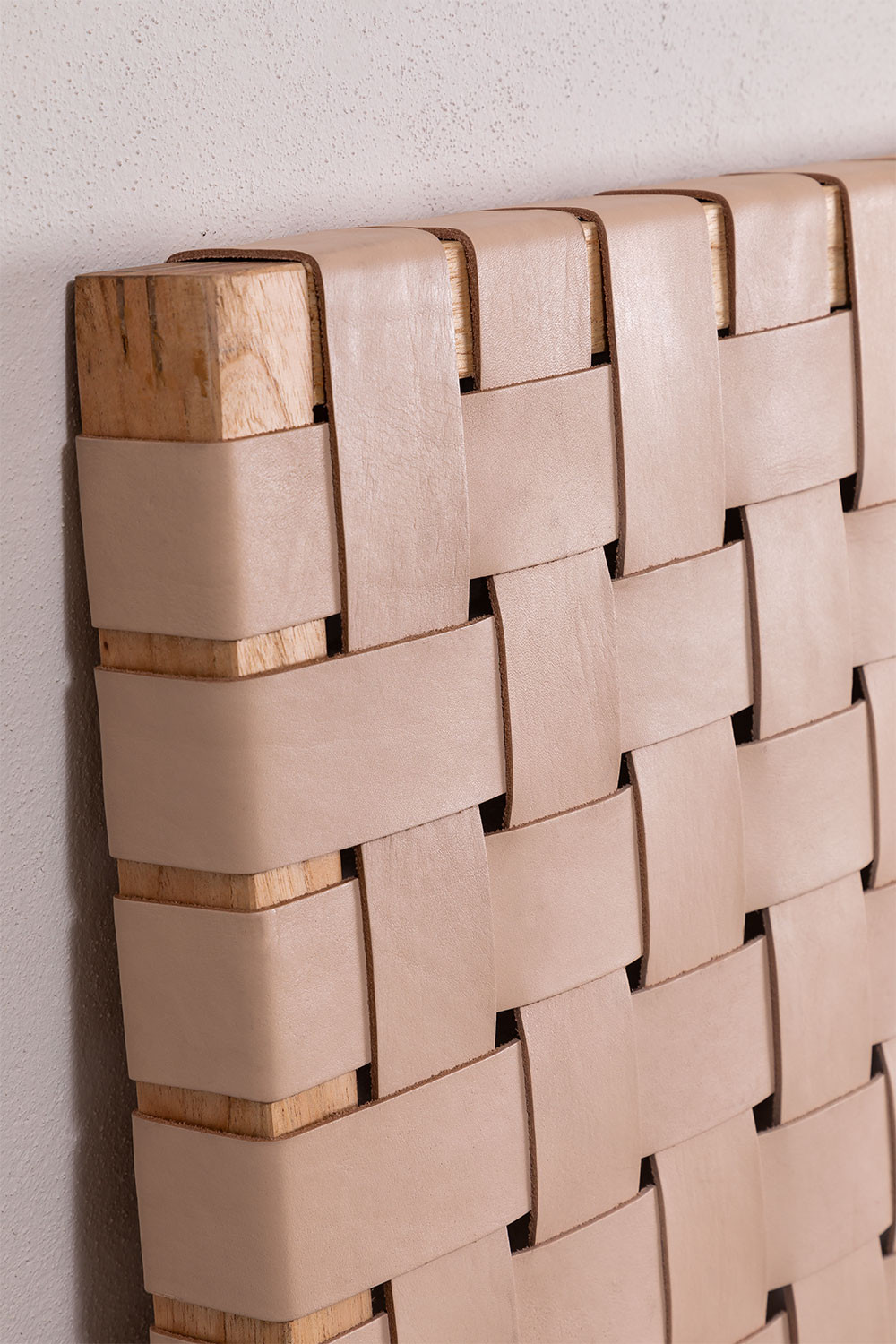 Cabecero para Cama de 150 cm en Madera y Piel Zaid - SKLUM