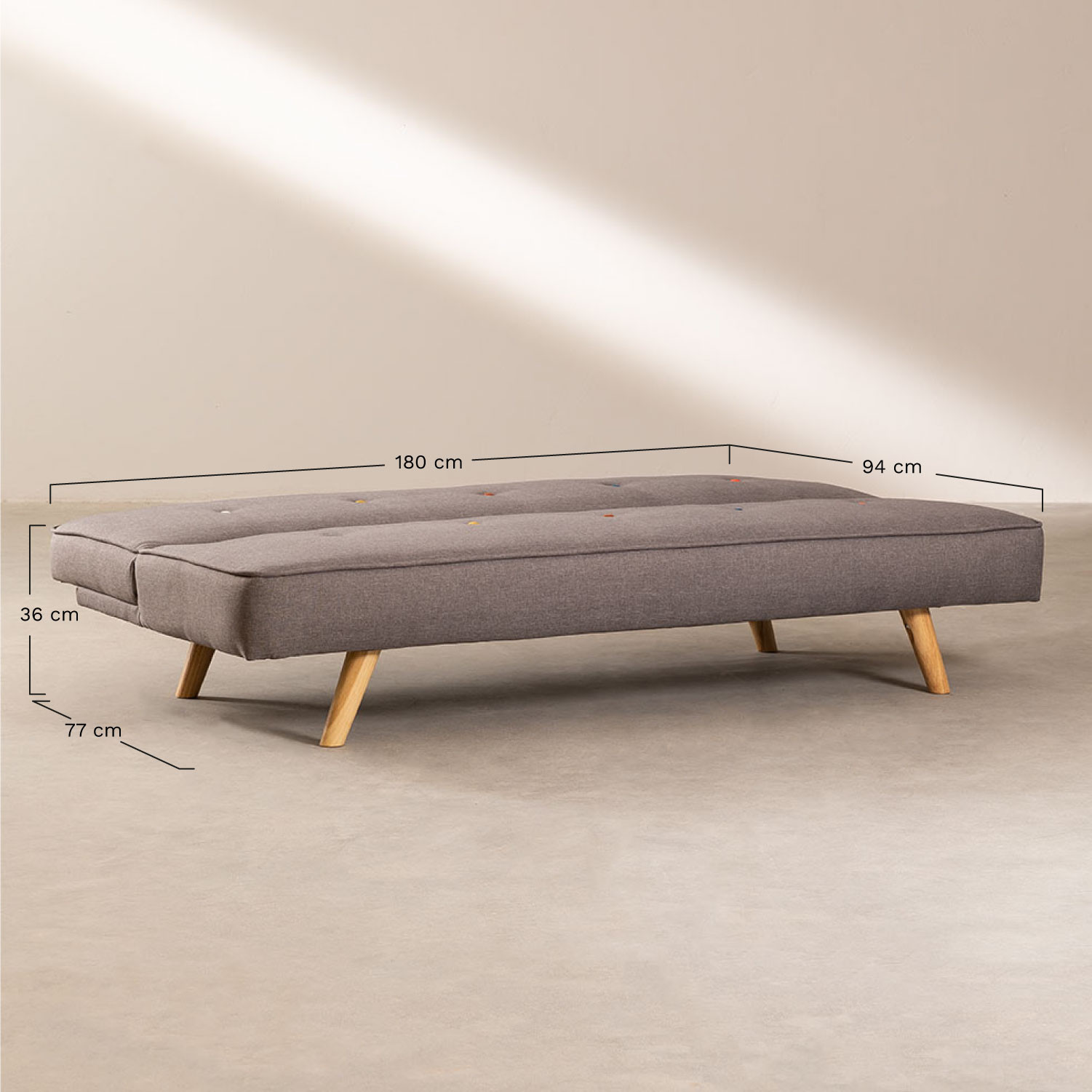 Sofá Cama 3 plazas en Lino y Tela Orbun Colors SKLUM