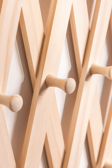 Perchero con Estante de Pared en Madera Raffa - SKLUM