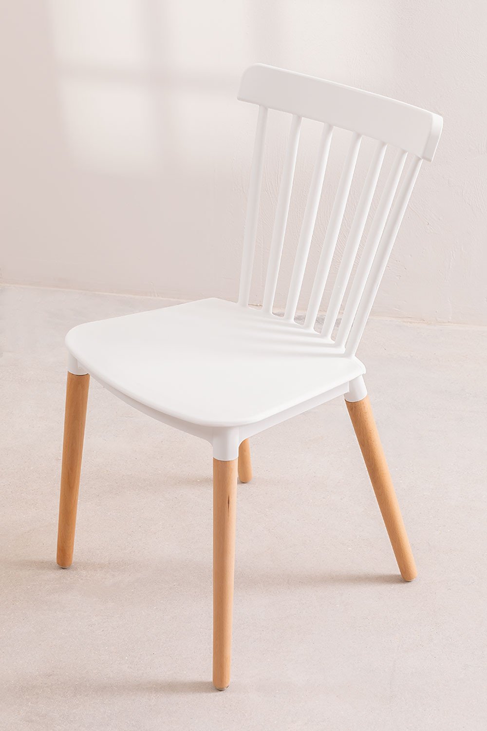 Set Mesa de Comedor en Madera de Haya y MDF (80x80 cm) y 2 Sillas Royal , imagen de galería 3