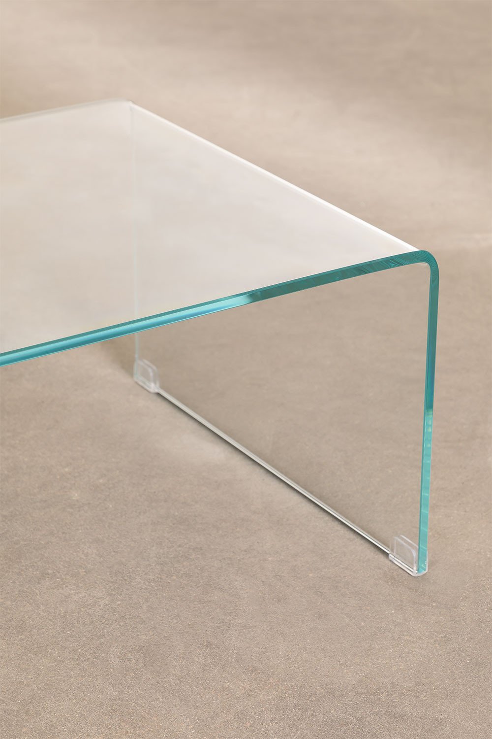 Mesa de Centro en Cristal Transparente (110x55 cm) Crhis - SKLUM