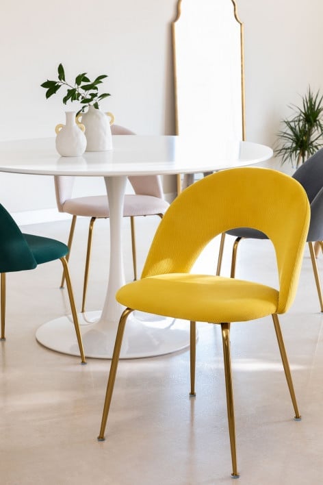 Silla de comedor en pana Glorys Style