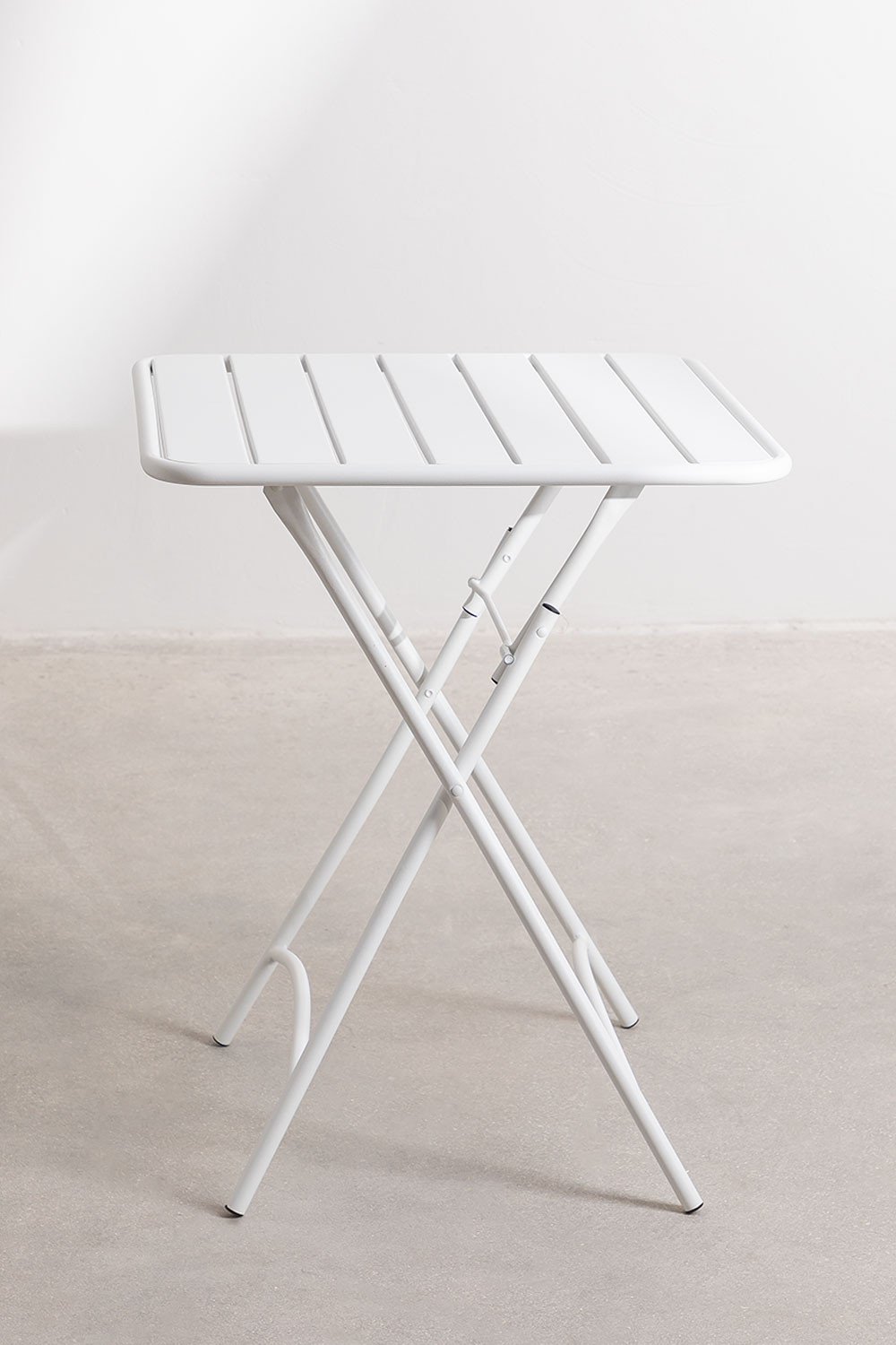 Mesa de jardín cuadrada 60x60 cm plegable en acero Janti, imagen de galería 3