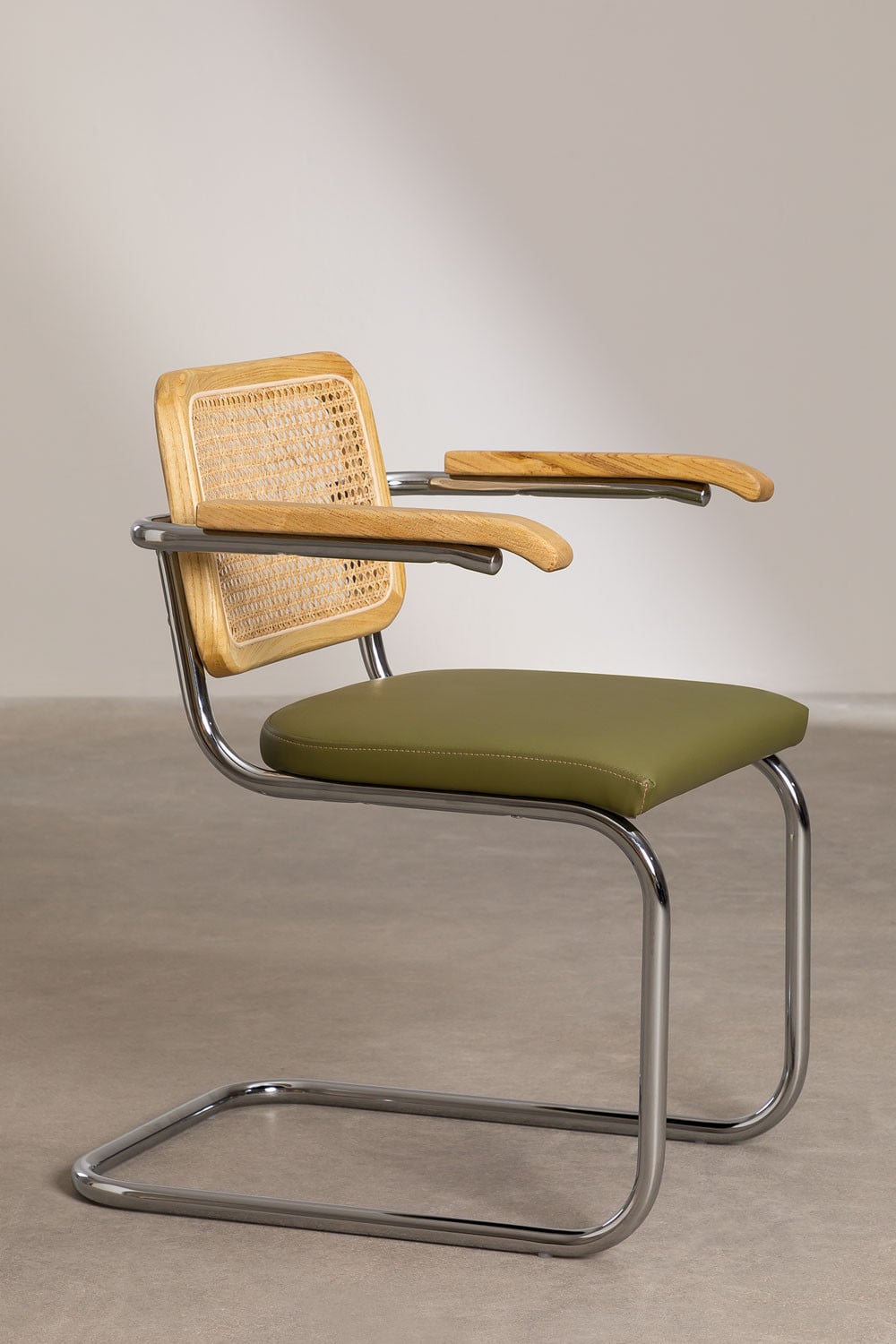 Silla de Comedor con Reposabrazos en Polipiel Tento - SKLUM