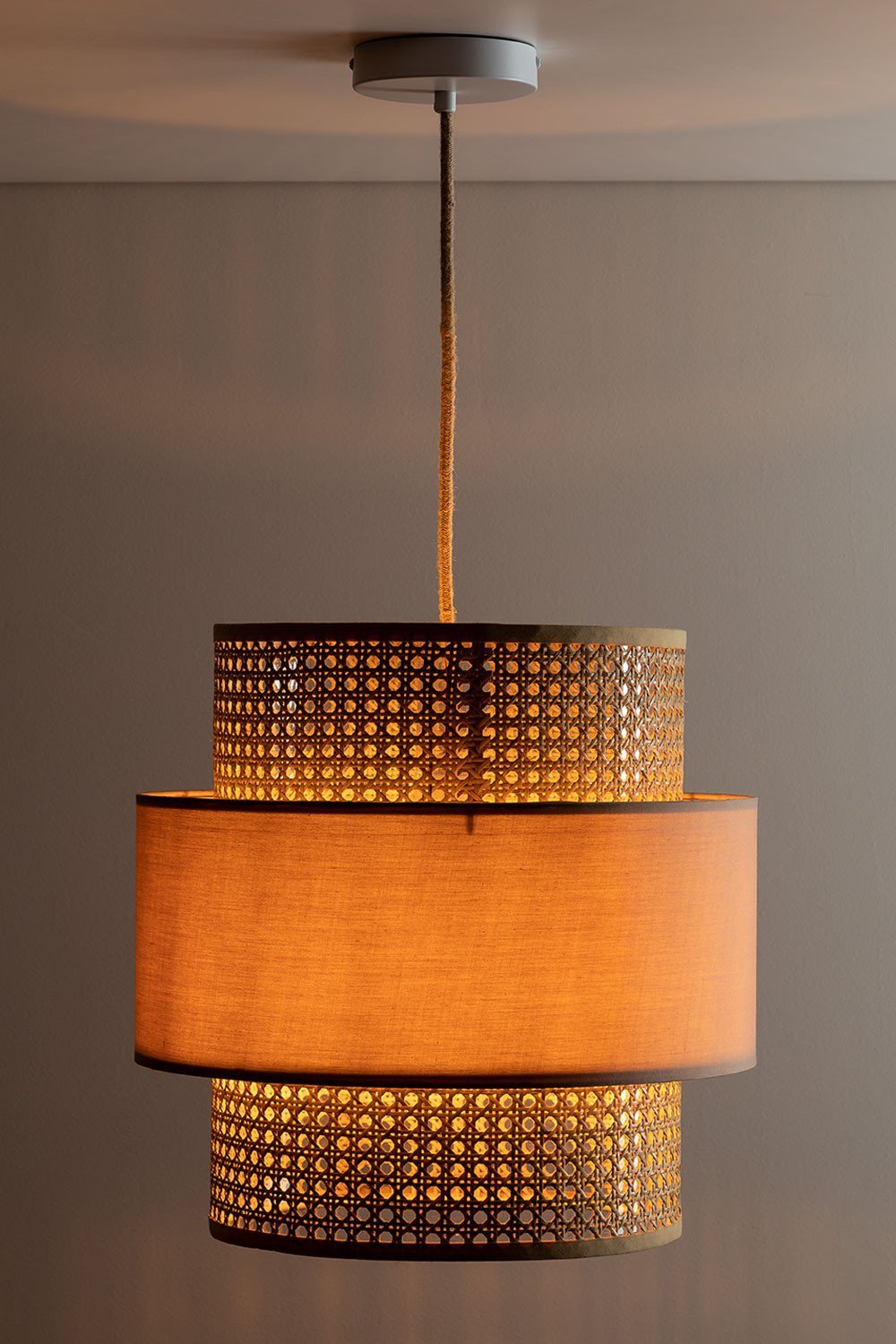 Lámpara de techo en ratán Satu, imagen de galería 3
