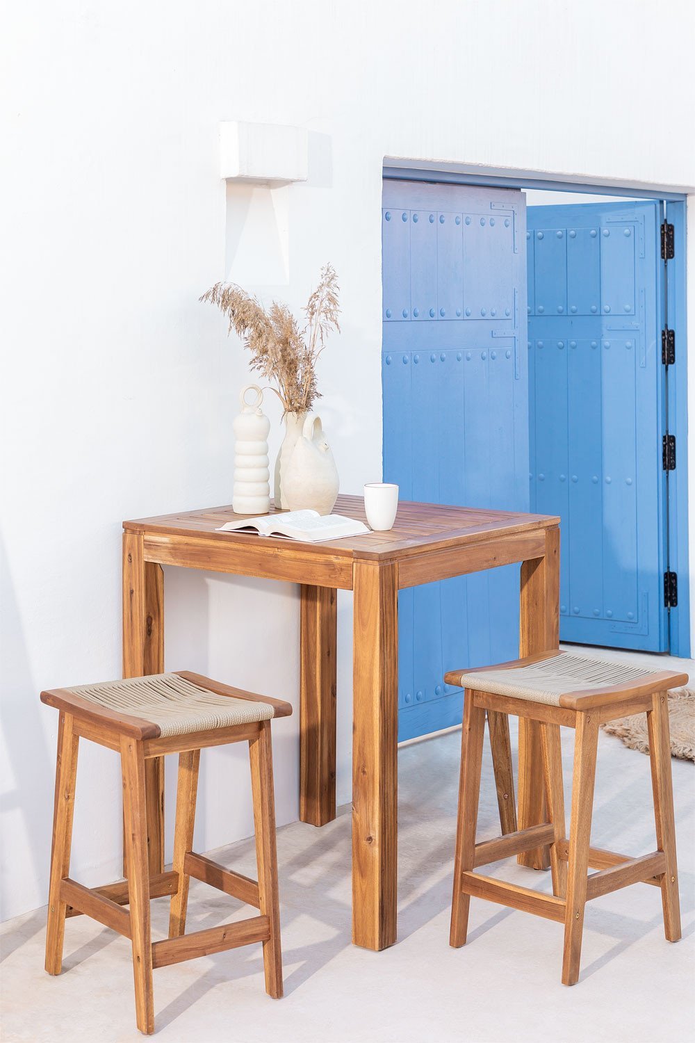 [*] Taburete Alto de Jardín en Madera (65 cm) Tenay, imagen de galer&iacute;a 2