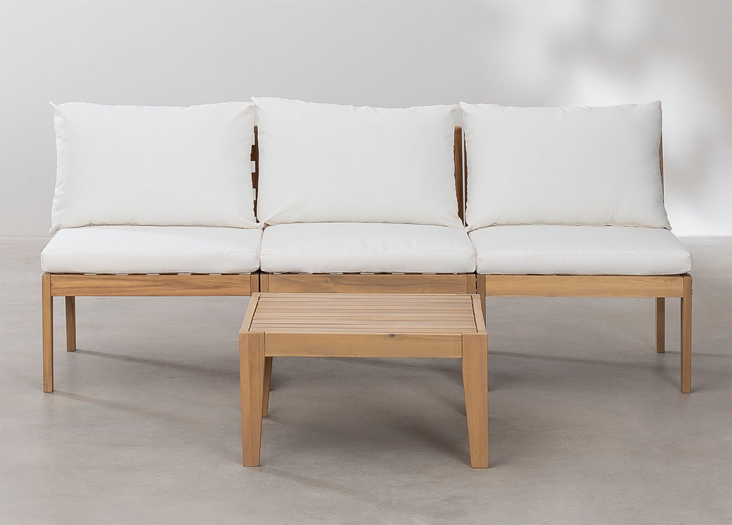 Conjunto de jardín con sofá modular de 3 piezas y mesa de centro Filips              , imagen de galería 3