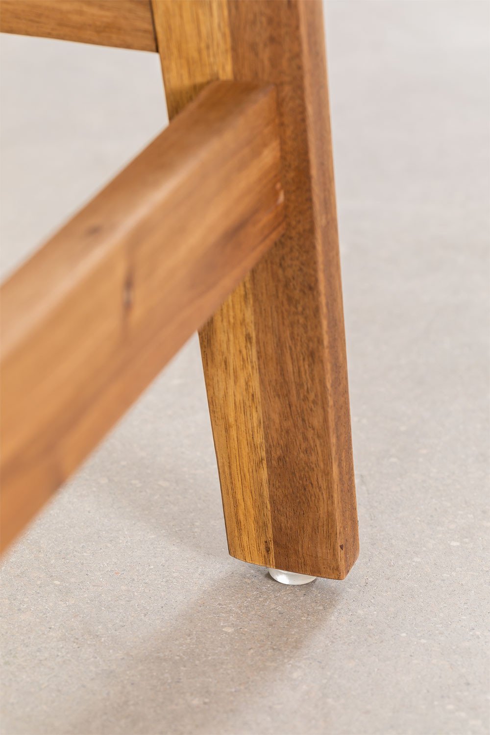 Taburete alto de jardín 65 cm en madera de acacia y cuerda trenzada marrón trigo Tenay, imagen de galería 7