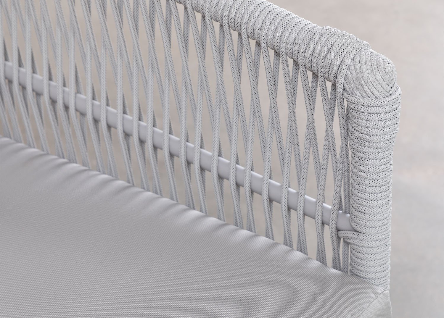 Conjunto de jardín con sofá de 2 plazas y 2 sillones en madera de acacia y cuerda trenzada Barker Style, imagen de galería 7