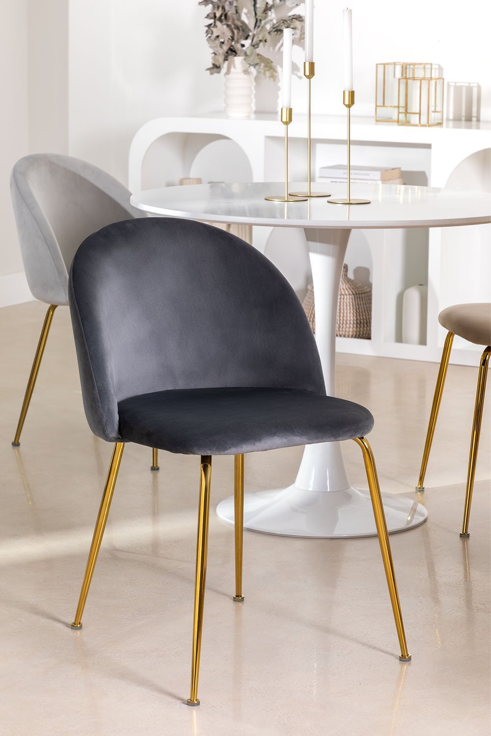 Silla de Comedor en Terciopelo Kana Design, imagen de galería 1