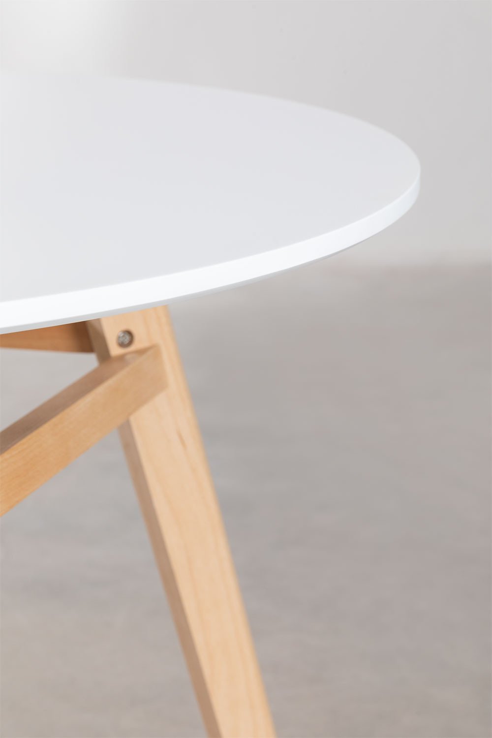 Mesa de comedor redonda en MDF y madera de haya Scand Nordic , imagen de galer&iacute;a 4