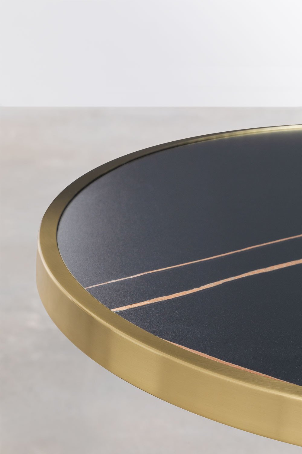 Mesa alta de bar redonda Ø60 cm en gres Amaretto, imagen de galería 3