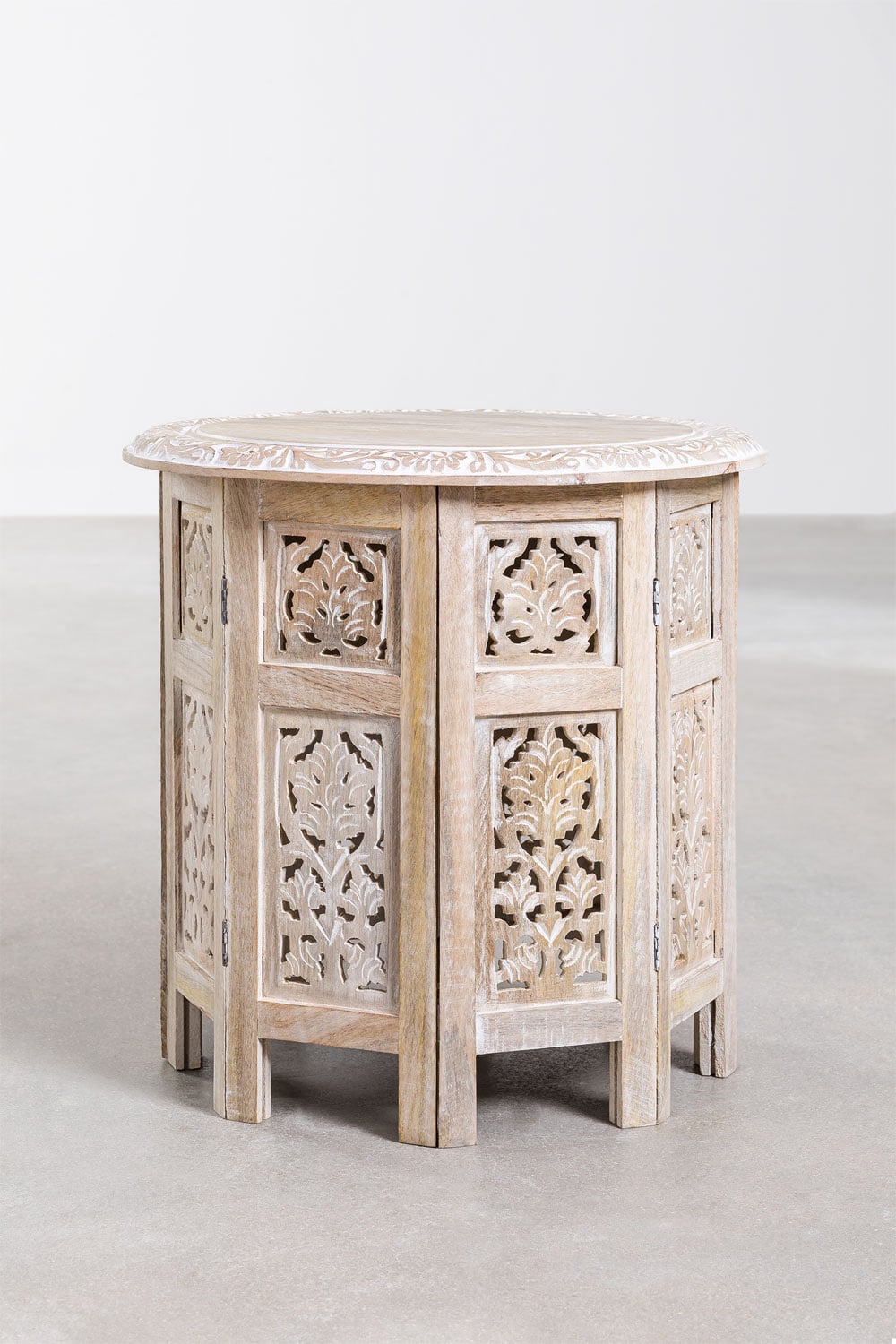 Mesa Auxiliar Plegable en Madera de Mango (Ø44,5 cm)  Kasira Design       , imagen de galer&iacute;a 3