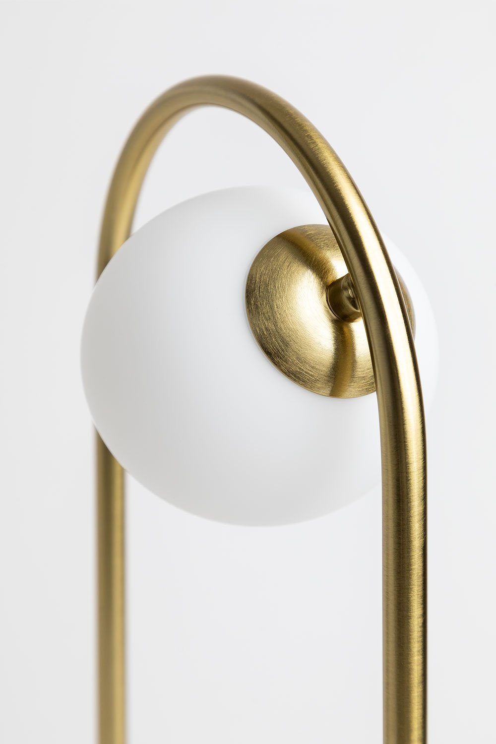 Lámpara de mesa en metal con 2 bolas de cristal Blaise , imagen de galería 5