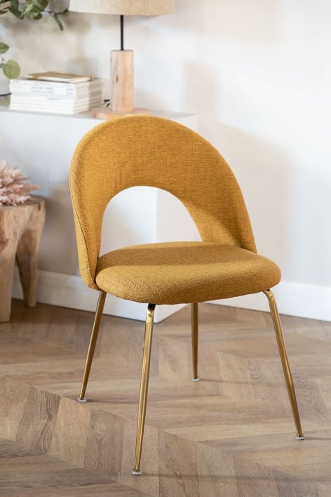 Silla de comedor tapizada en tela Glorys Style