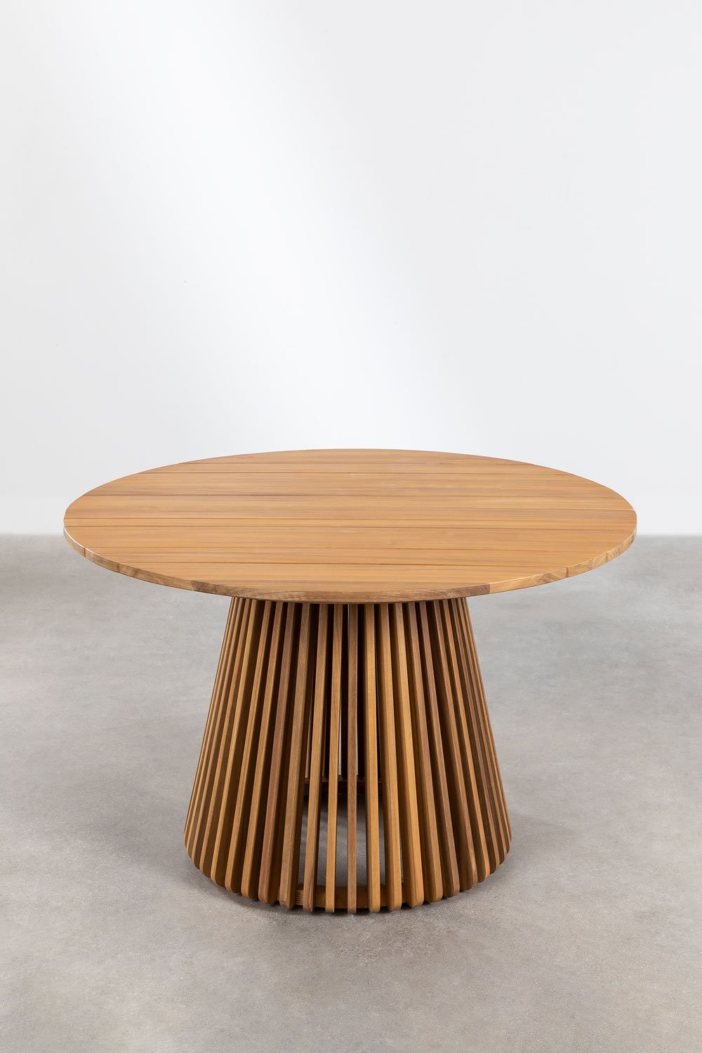 Mesa de jardín redonda Ø120 cm en madera de acacia Mura, imagen de galería 2