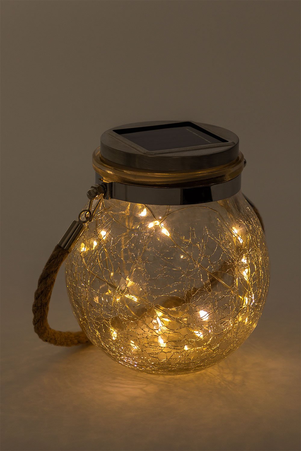 Tarro solar en cristal con guirnalda Gabinsen   , imagen de galer&iacute;a 3