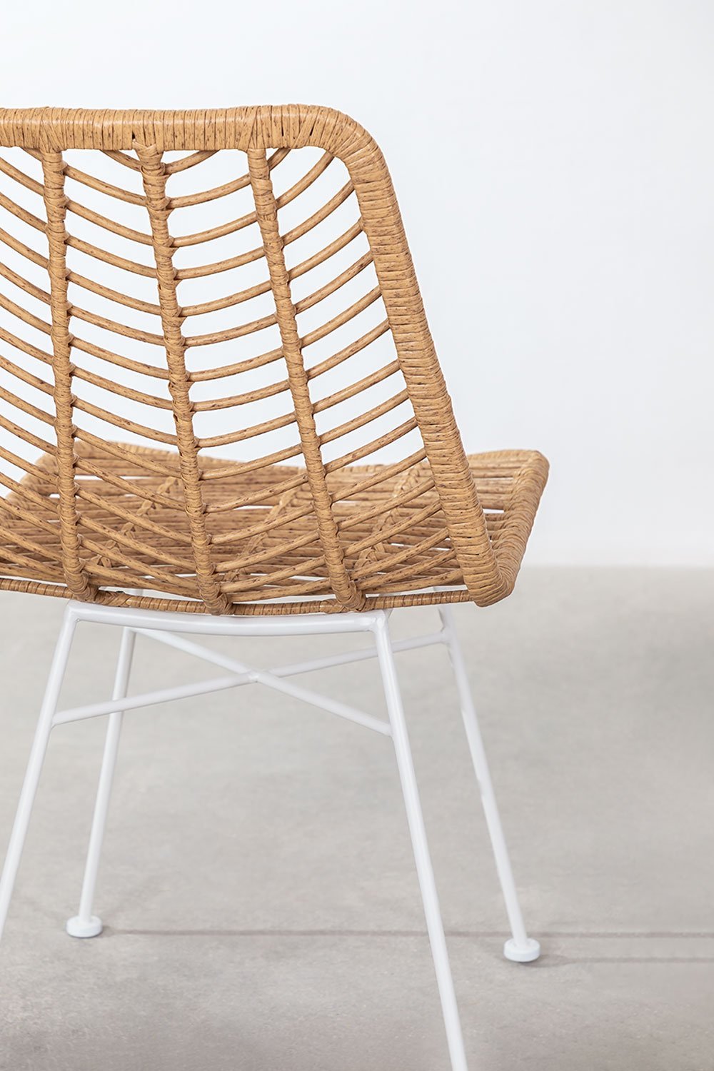 Silla de comedor en ratán sintético Gouda Natural, imagen de galería 5