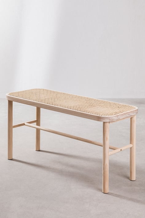 Banco en Ratán y Madera Riolut