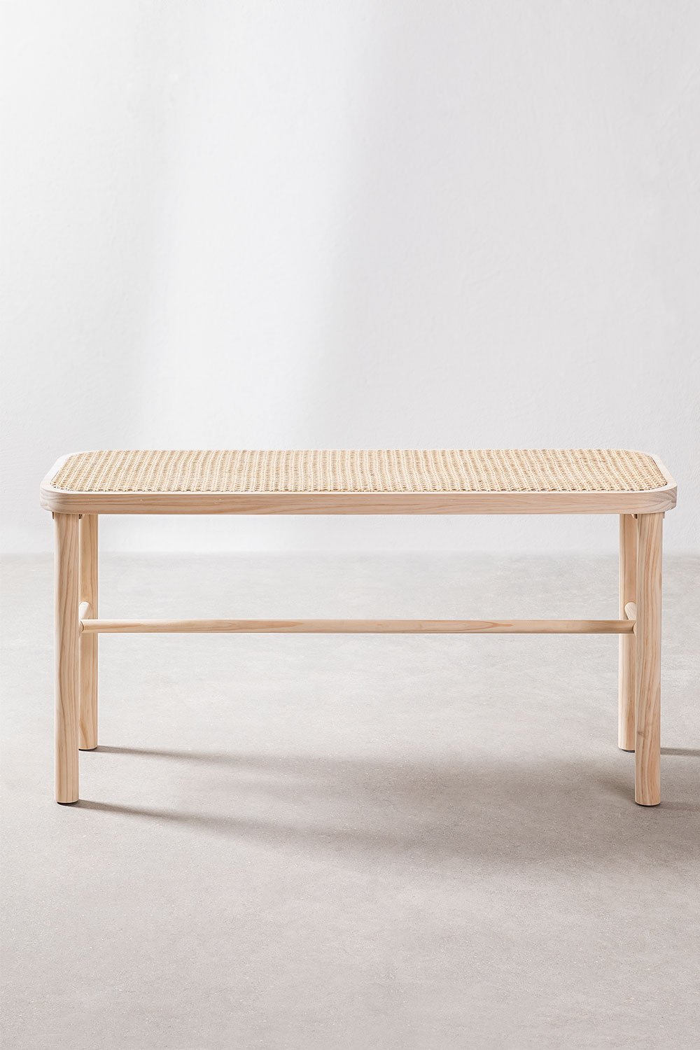 Banco 90 cm en ratán y madera Riolut, imagen de galería 4