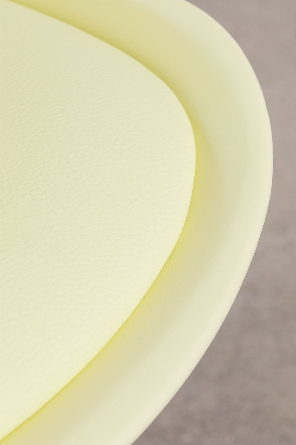 Pack de 2 taburetes altos 75 cm con cojín en polipiel mousse limón Nordic, imagen de galer&iacute;a 5