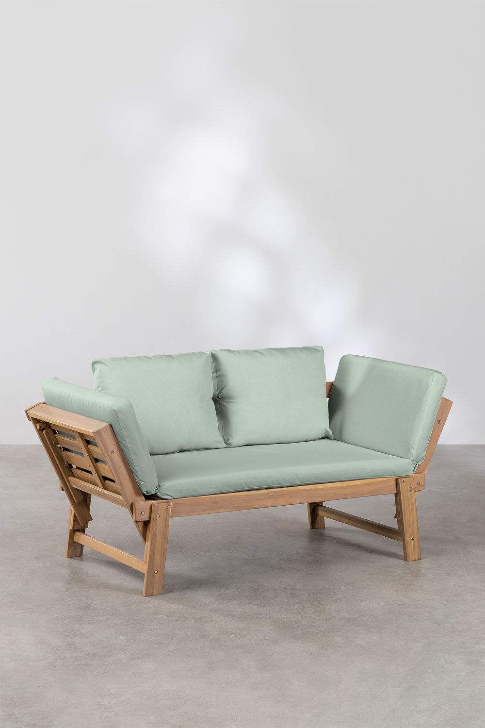 Sofá 3 Plazas de Jardín Regulable en Madera de Acacia Guille SKLUM