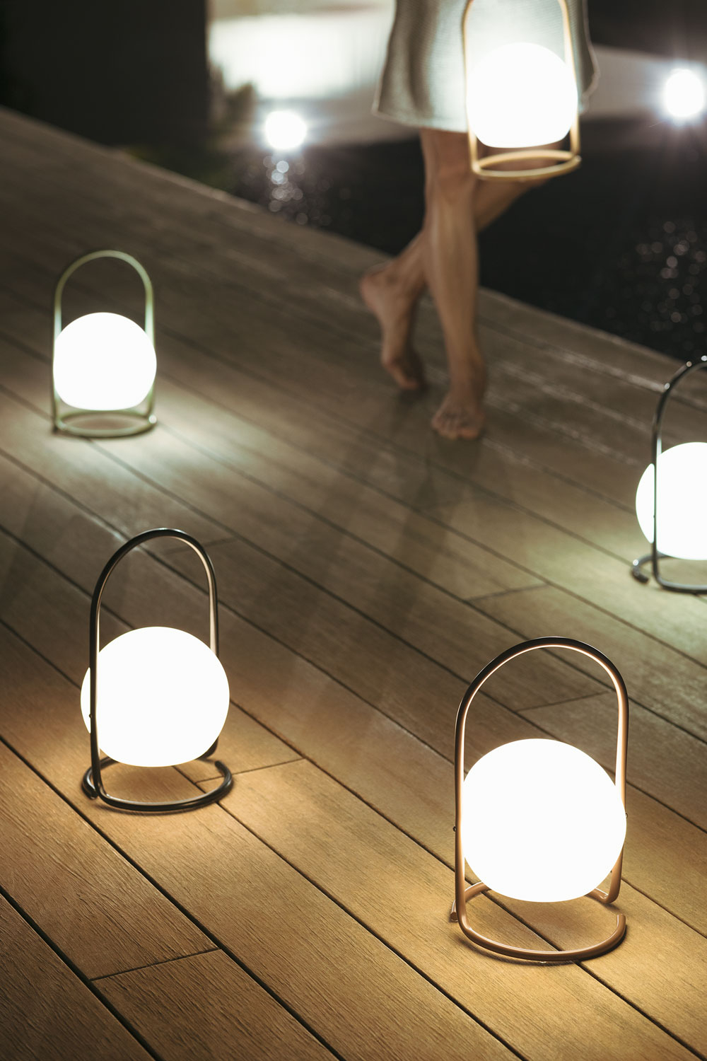 TRETA ROUND LED Tischlampe – Kabellos, Wiederaufladbar, Dimmbar, IP54 Für Innen & Außen