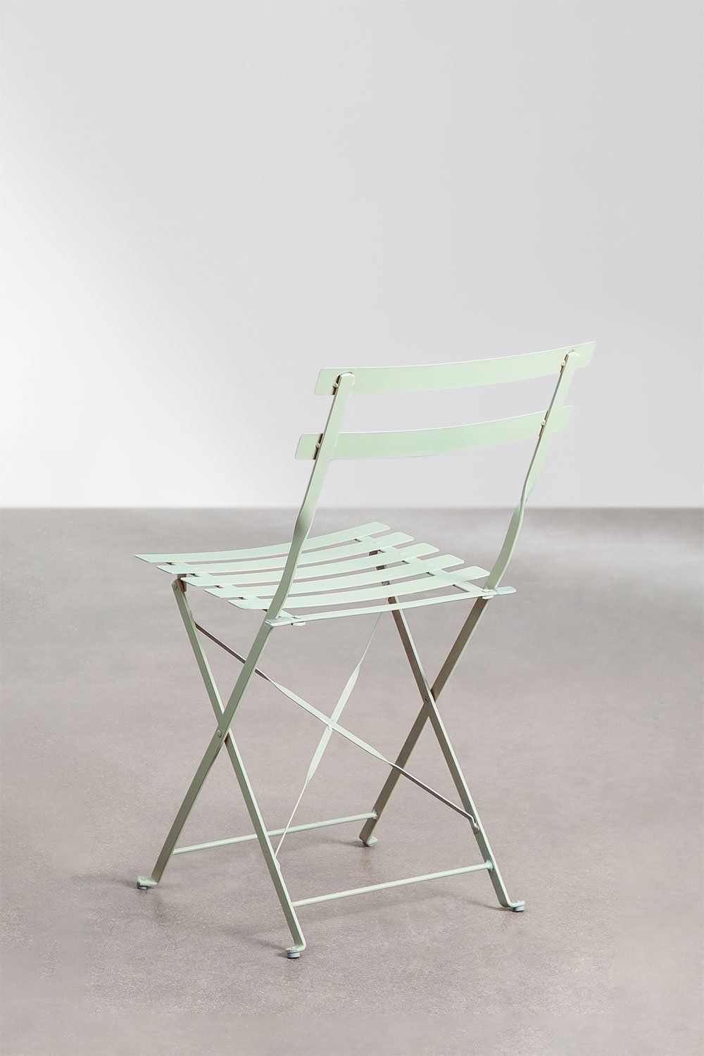 Pack de 2 sillas de comedor plegable en acero Sergey         , imagen de galería 3