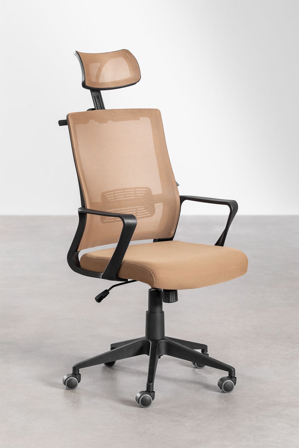 Silla de Oficina con Ruedas y Reposacabezas Teill Black     , imagen de galería 2