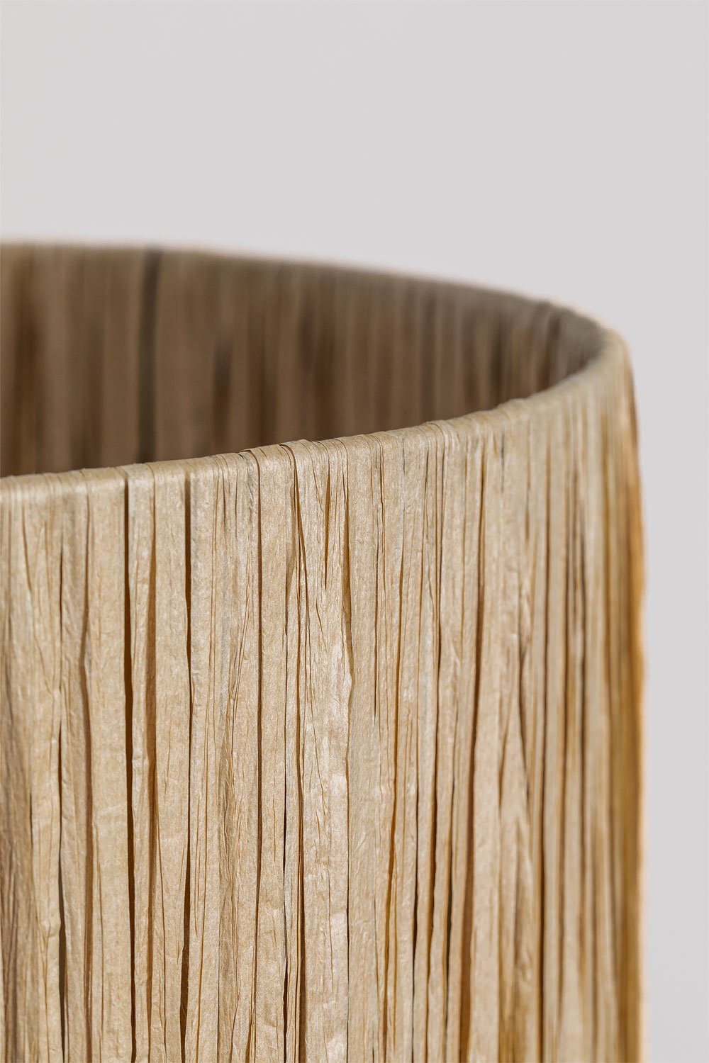 Lámpara de Pie en Hierro y Papel Trenzado Casandra         , imagen de galería 3