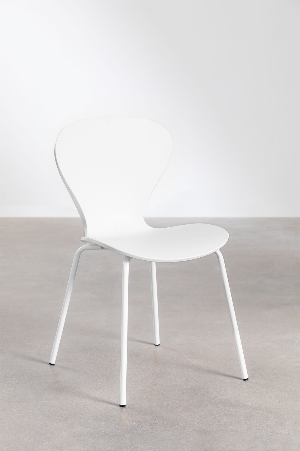 Pack de 4 sillas de comedor apilables en polipropileno y hierro Uit Colors , imagen de galería 3