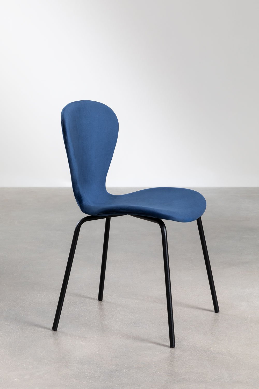 Silla de comedor apilable en terciopelo Uit, imagen de galería 3