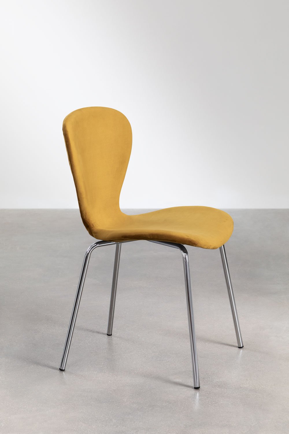 Silla de comedor apilable en terciopelo Uit, imagen de galería 3