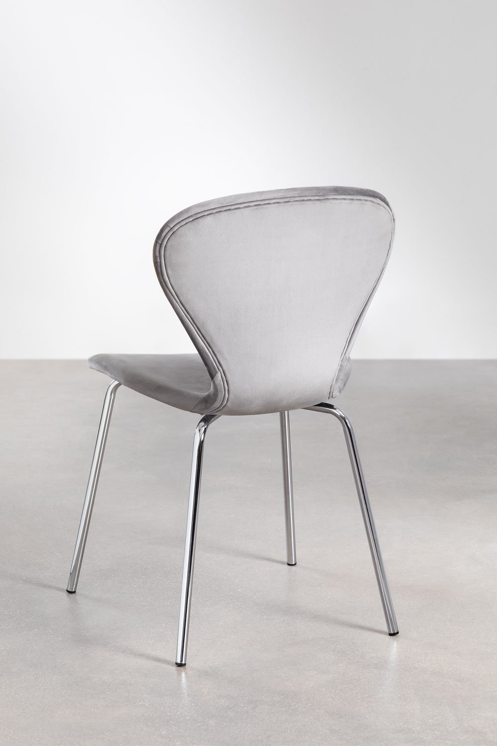 Silla de comedor apilable en terciopelo Uit, imagen de galería 4