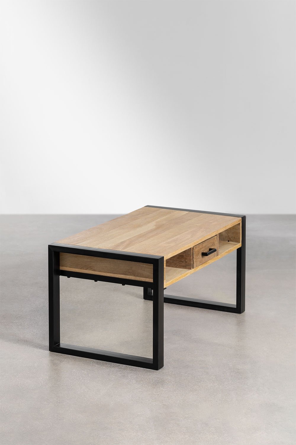 Mesa de centro rectangular en madera de mango (90x45 cm) Keblar, imagen de galería 2